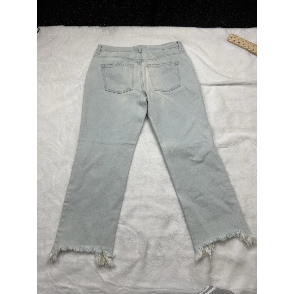 Free People We The Free Womens 29 Maggie Jeans Mid Rise Straight Leg Button Fly - Picture 7 of 12